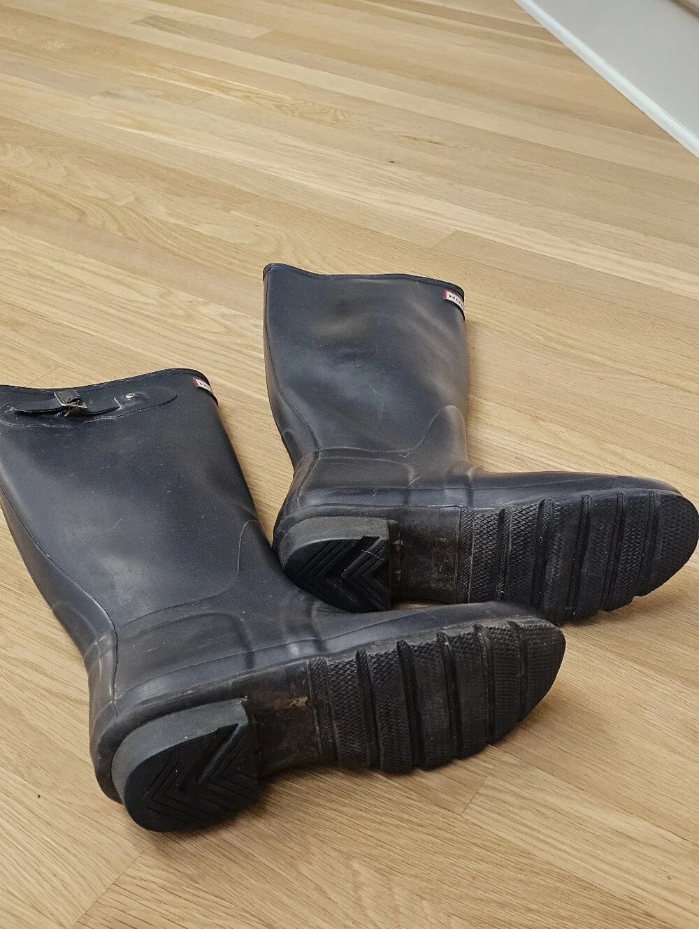 Hunter Navy Blue Tall Original Midnight Rain Boots Womens size 9